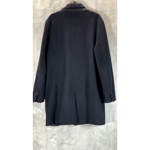 COLE HAAN Grand.OS Men's Black Stretch Wool Three-Button Top Coat SZ L - Picture 2 of 10